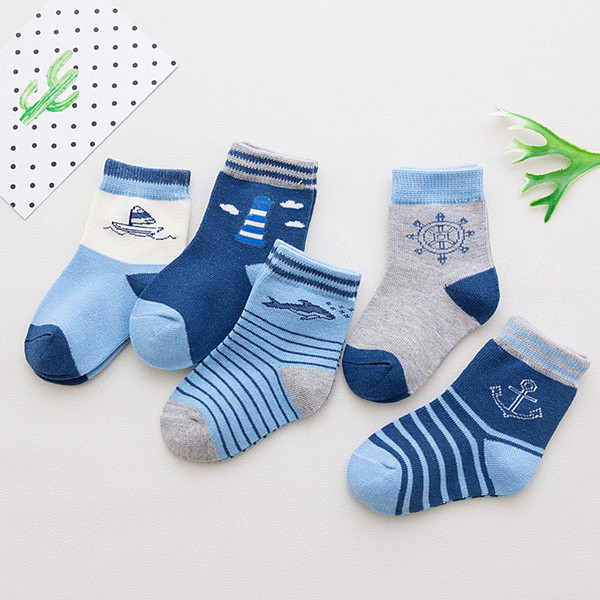 5 Pair/lot Baby Socks Neonatal Summer Mesh Cotton Polka dots plain stripes Kids Girls Boys Children Socks For 1-12 Year