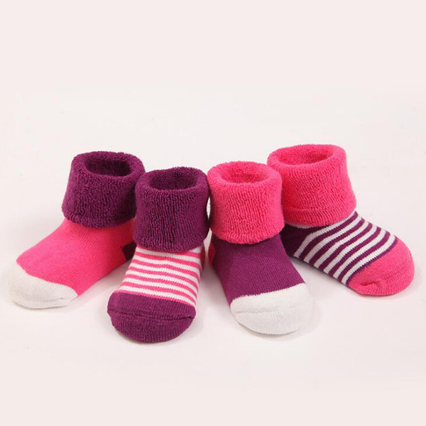 Baby Socks 5 Pairs Unisex Cotton Newborns Winter 0-24months Infant boys Anti-slip Toddler Girl Cute Short Warm Socks