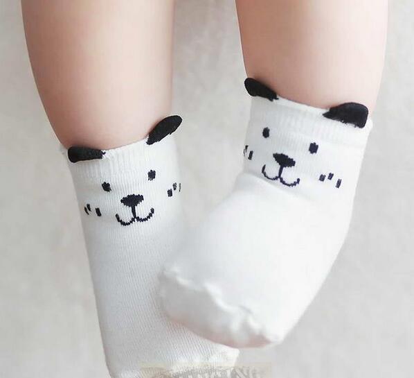 Spring Baby Socks Newborn Infant Cotton Boys Girls Cute Lovely Cartoon Toddler Asymmetry Anti - Slip Floor Socks 0 - 36Months HJIA792