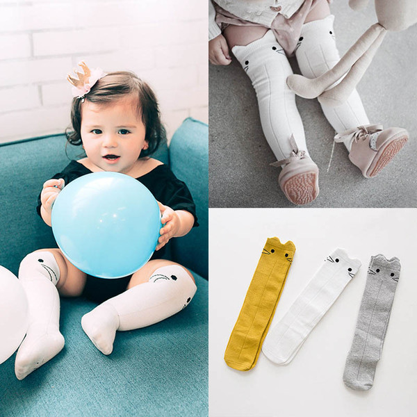 2019 New Baby Socks cute rabbit Infant Knit Knee High Socks Toddler Socks Baby Girls Cotton Sock Casual Newborn Sock baby clothes A3668