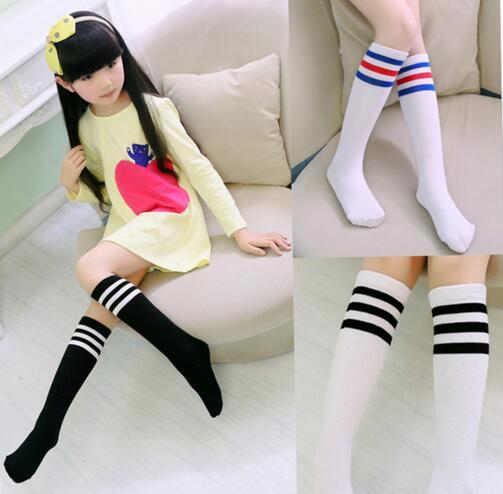 Fashion Striped Kids Stockings for Girls Tights Warm Cotton Toddler Baby Knee Socks 11-Styles for 1-12 years