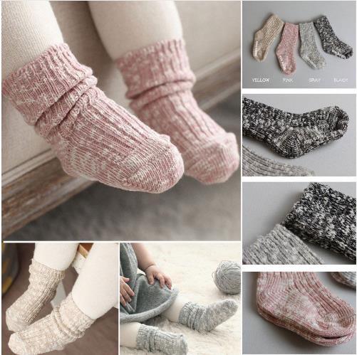 2019 Brand New Kids Socks Solid Candy Color Cotton Baby Anti Slip Warm Soft Socks For Boy Girl Toddler 0-4T