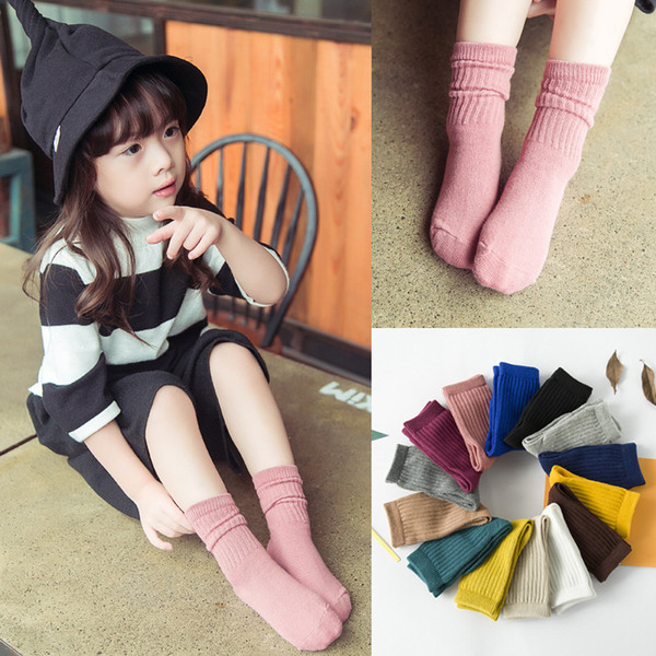 Baby Girls Pile Heap Socks Kids Cotton Autumn Boys Socks Children Winter Socks 10 Pairs/lot