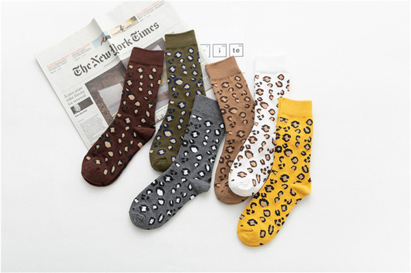 Leopard Print Women Socks Fashion Socks Street Hip Hop Skateboarding Socks 6 Colors With Best Price