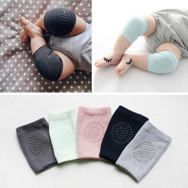 Hot ! 10Pairs Baby Crawling Knee Pads Super Breathable Adjustable Kneepads Knee Elbow Pads Arm Pads Safety Protector For 9-24 Months