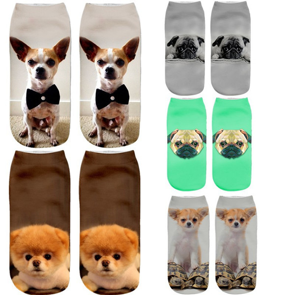 Best Deal Animal 3D print socks hot print socks lovely dog pattern socks 3D printed boat sock wholesale