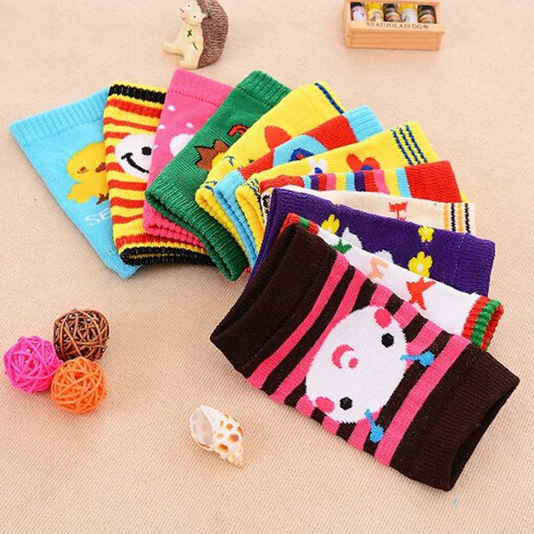 5pairs/lot Newborn Baby Pure Cotton Soft Kneecap Boys Girls Fashion Colorful Cartoon Kneelet Knee Protector