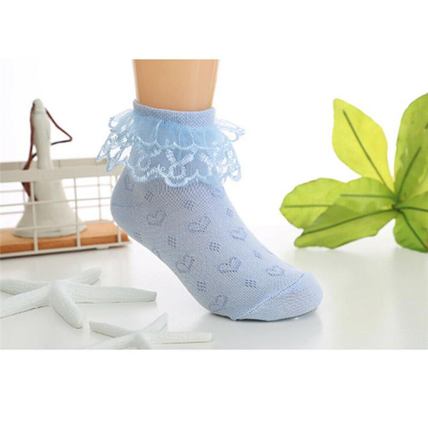 New Kid Girls Ankle High Cute Lace Frilly Ruffle Cotton Princess Socks Big Bow White