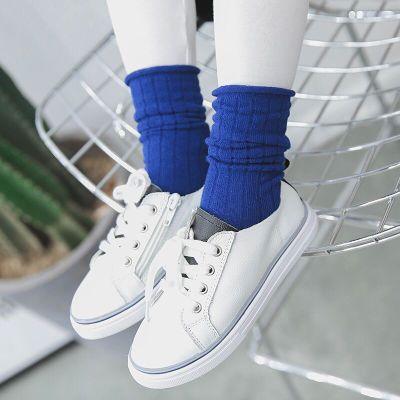 Infant Baby Children's Cute Candy Pure color knee-socks autumn and winter new full cotton rolled edge tube thick loose vivi socks