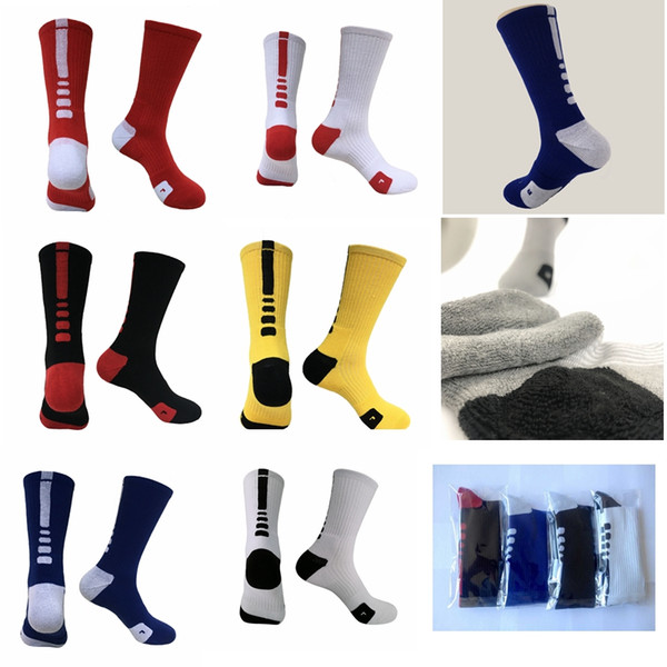 Terry towel sports socks Professional Elite Basketball Sock Long Knee Athletic Men Fashion Compression Thermal Winter Socks Quick drying