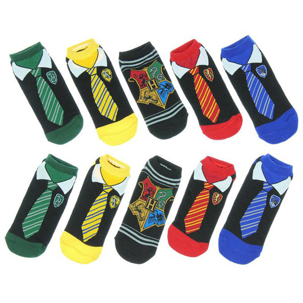 INS Harry Potter Magic Socks Couples Cotton Sock Cartoon Art Cosplay Tie Stocking Casual Sport Summer Short Sock Unisex Low Stockings A41901