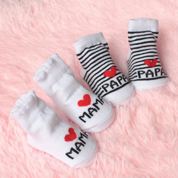 Love Mama Papa Letters Baby Socks Newborn Spring Summer Children Socks A Standard Cotton High Quality Breathable Casual Sports Socks