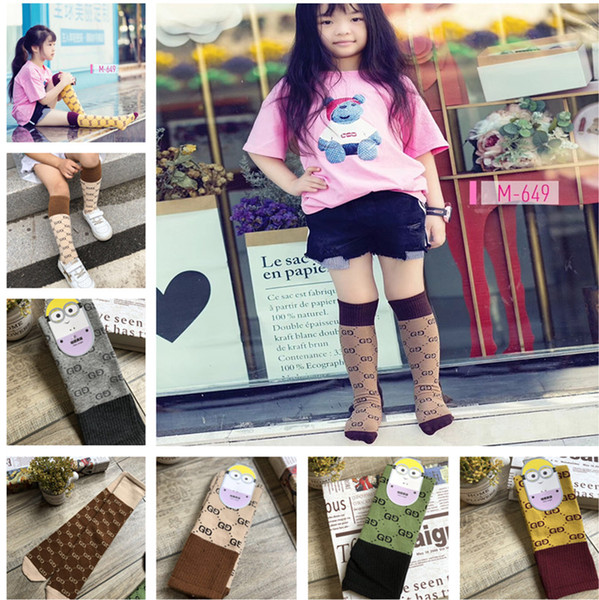 Baby Kids Socks Europe And America Fashion Autumn Winter Medium Stockings Children High-end Letter Cotton Socks Christmas Kids Warm Socks