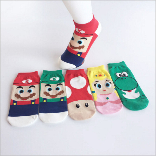 Lovely Mario Socks Baby Socks Cartoon Winter Sock Lovely For Girl Women Cotton Socks DHL FREE