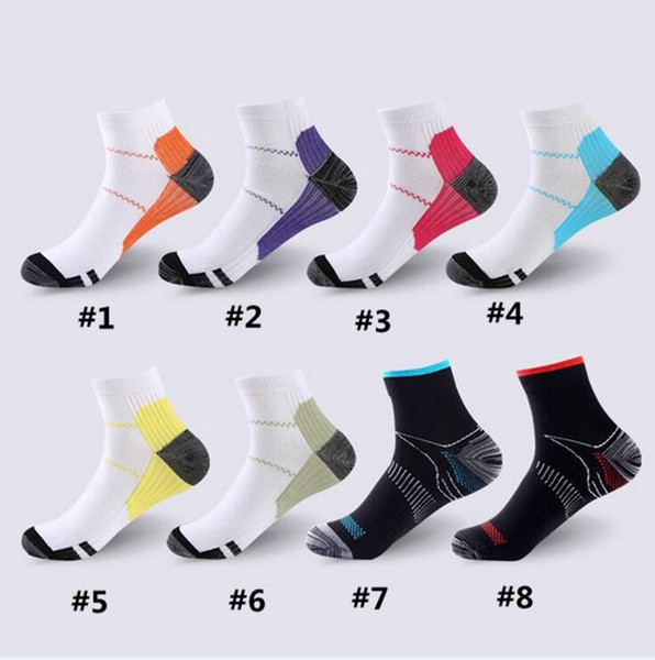 Unisex Compression Socks Men Anti-Fatigue Plantar Fasciitis Heel Spurs Pain Sport Running Short Ankle Sock For Men Women