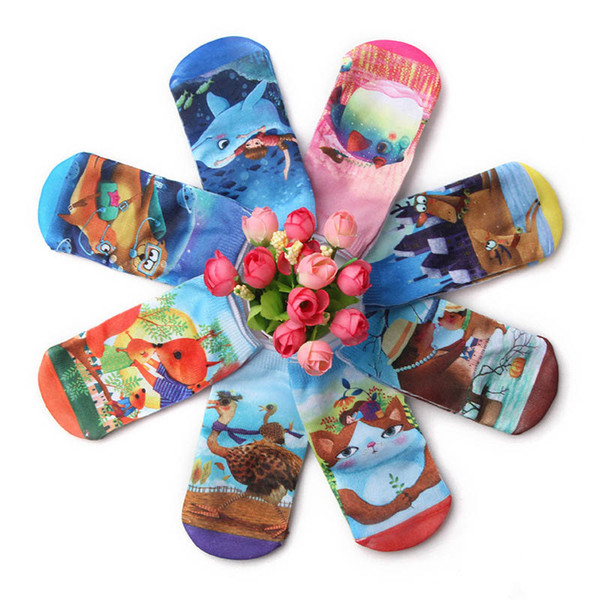 New Printed Cartoon animal Children Socks boys girl shorts Sock Baby Booties Ankle Socks Toddler Socks For Kids mixed color A617