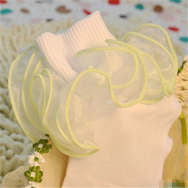 Cute Kids Baby Socks Girls Cotton Lace Three-dimensional ruffle Sock infant Toddler Children socks Christmas Gifts wholesale hot new