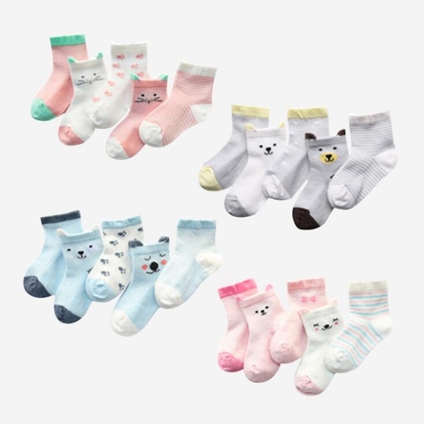 0-5T Children's Socks Spring Summer New Boys Girls Pure Cotton Thin Breathable Baby Mesh Sock soft for newborn toddlers infant