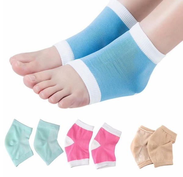 Gel Heel Socks Moisturing Spa Gel Socks 4 Colors Feet Care Cracked Foot Dry Hard Skin Protector Heel Support 2pcs/pair