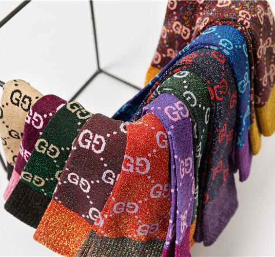 Fahion autumn new candy color letter stack female socks fashion trend multicolor wild cotton socks 10 colors