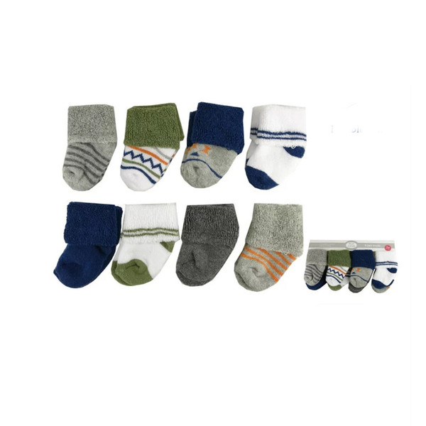 Fashion 8pair/lot Newborn Socks Casual Soft Unisex Baby Boy Girl Socks Kids Slip Socks Floor 0-6 Months for Boy Girl