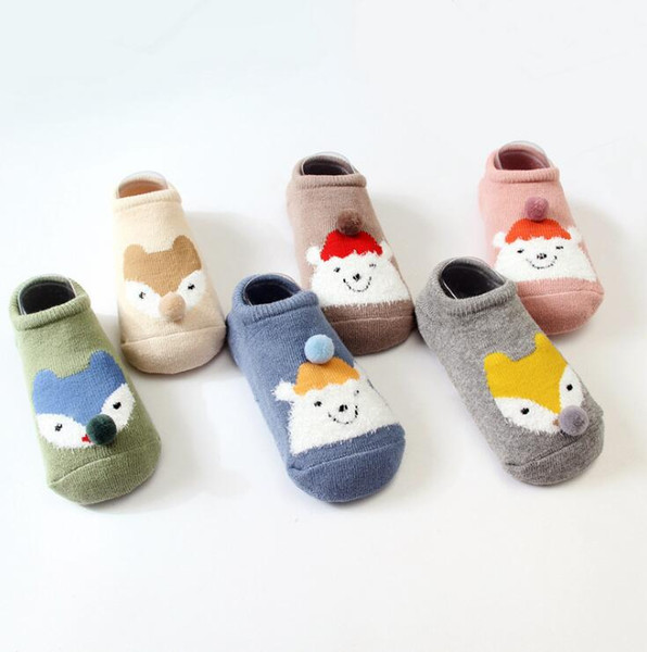 Christmas cartoon baby kids Slip proof baby Terry TODDLER SOCKS new arrivals Girls BOY 100% cotton cute animals styles sock size 0-4T