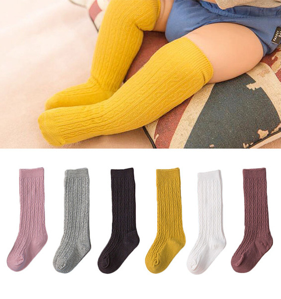 Cotton Baby Socks Solid Color Baby Girl Socks Newborn Infant Toddler Knee High Boy Baby Sock