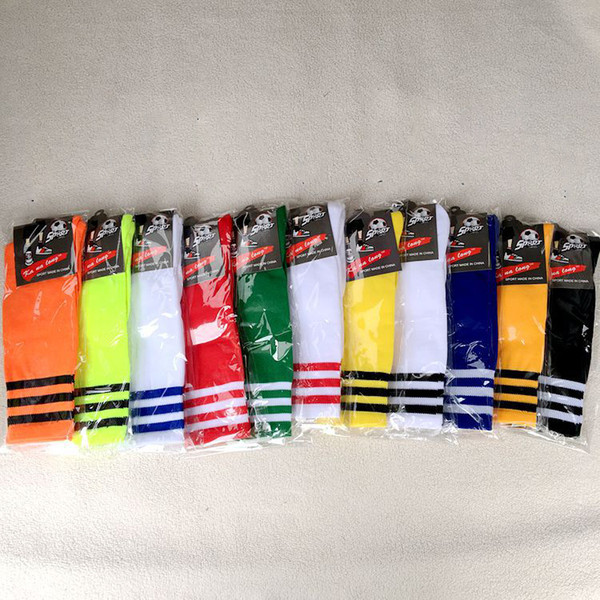 Kids Tall Socks Spring Autumn Children Sport Stripe Fashion Football Stockings for Boys Girls Mix Color