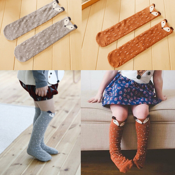 Lovely 3D Fox Baby Leg Warmers stocking Socks For Children Boys Girls Non-slip Cotton Kid Clothing Toddler Boot Socks FOX