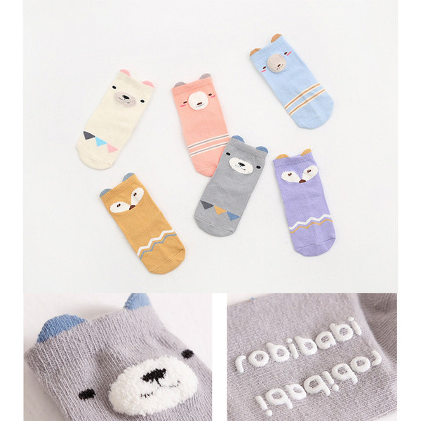 Baby Under Age 6 Cartoon Socks Winter Thicken Baby Socks Keep Foot Warm Cover For Kids 6 Styles Animals