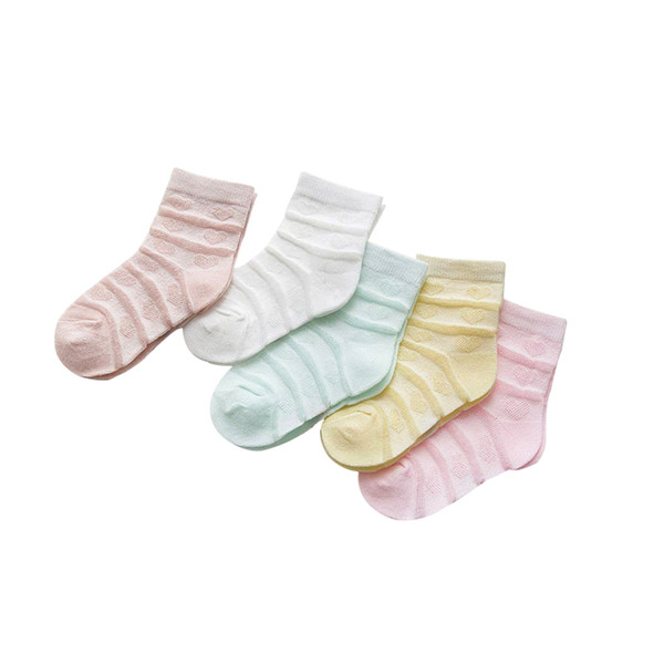 5 Pair/lot Soft Cotton Mesh Breathable Kids Socks Baby Children Boys Girls Sock Gifts Children Socks For 0-9 Years