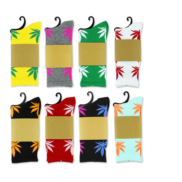 38Colors Christmas Plant Life Socks For Men Women High Quality Cotton Socks Skateboard Hiphop Maple Leaf Sport Socks Free DHL