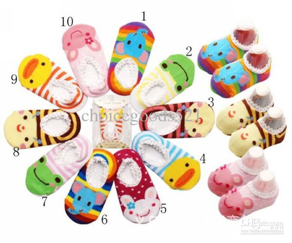 Baby Boat Socks Children's Shoes Antiskid Non-slip Bottom Cartoon 9-15cm kids toddle socks 50pair/l free sihpping