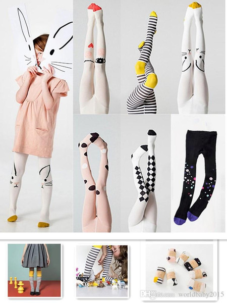 2019 Girls Tights Cartoon Cat Baby Girl Pantyhose Cotton Knitted Cotton Cute kids Stocking Baby Pantyhose Tight