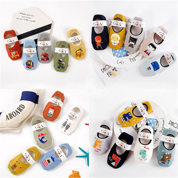 5pairs/lot Baby Short Cotton Socks Kids Toddler Girls Boys Short Socks Anti-Slip Floor Socks Autumn Winter