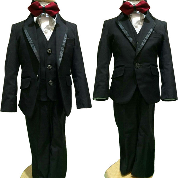 Boy Formal Blazers Suit Kids Suits for Wedding Coat+Blouse+Tie+Pants+Vest 5Pcs/set Children Costume Garcon Marriage Clothes Set