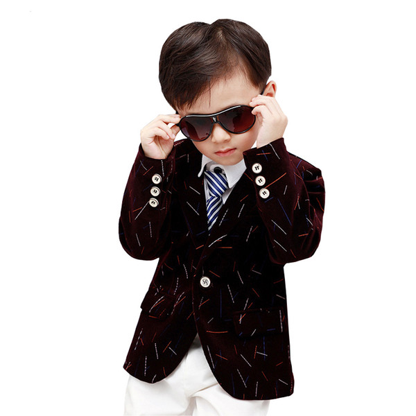 New Boys Winter Corduroy Blazer Jacket Gentle Boys Fashion Wedding Blazers Children Christmas Costume Boys New Year Jacket