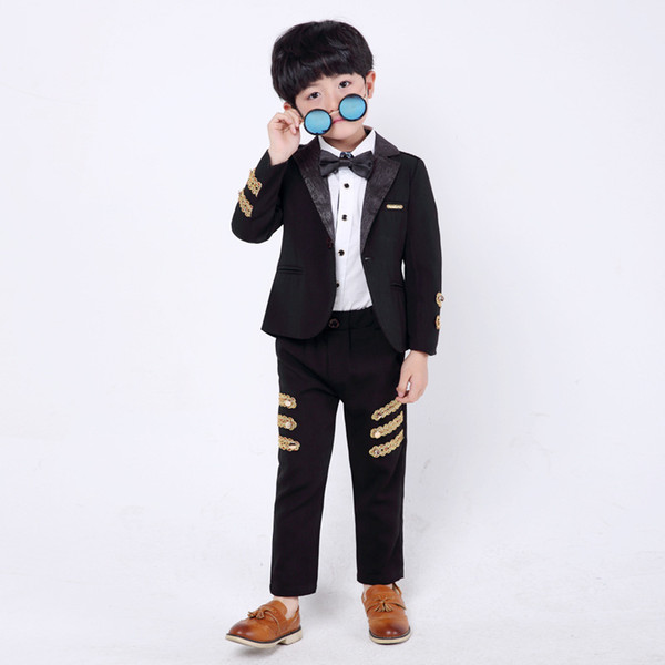 Children Formal Suits Sets Boys Blazer Pants 2PCS Clothing Sets Kids Wedding Party Performance Dress Costume