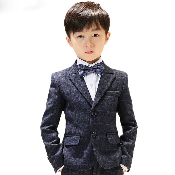 2019 Children's Small Suit Boy's Korean Waistcoat Kids Suit Jacket Boys Formal Wear Plaid