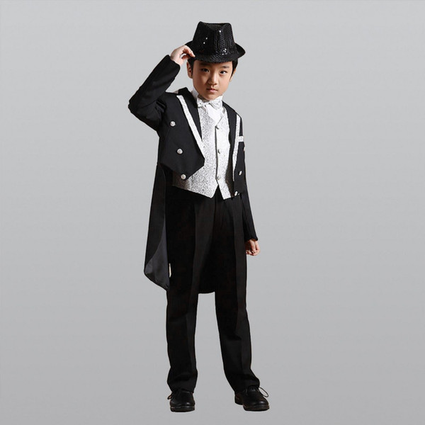 Fashion White / Black Baby Suit Children Blazers Suit for Weddings Prom Formal Wedding Spring Autumn Boy Costumes
