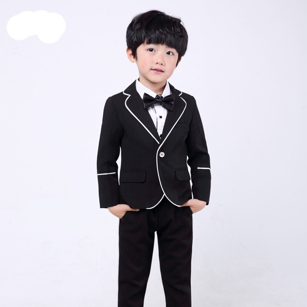 Children Formal Wedding Party Suits Sets Boys Blazer Shirts Pants 3pcs Clothing Sets Kids Performance Flower Boys Costume