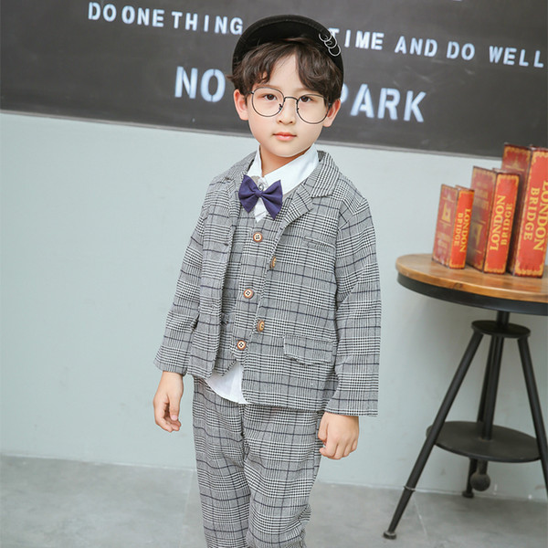 New Arrival Boys Blazers England Style Boy Suits Kids Outfits 3T-6T