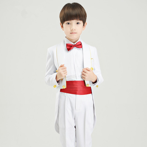 5pcs/set new winter New Kids Tuxedo Suit Boys Blazers Kids Boys Formal Suit Boys Suits for Weddings Children Gentleman Clothes