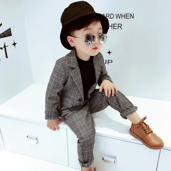 Autumn Kids Suits Blazers 2019 New Winter Baby Boys Vest Pants Coat Suit Boys Formal Wedding Wear Thick Cotton Children Clothing