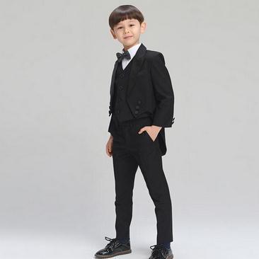 fashion Formal Boys Suits for Weddings Black Tuxedo Suit Boys Blazers Kids Boys Formal Suit Boy 5pcs/set