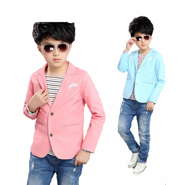 New Children Casual Blazers Boys Party Wedding Outwear Brand Solid Kids Cotton Suits Blazer Formal Jacket,