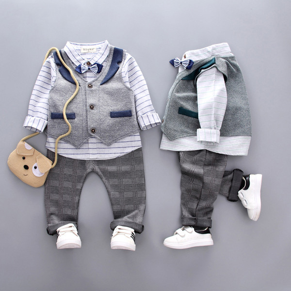 Baby Clothes Boys suits for wedding Kids British Wind Birthday Dress Boygentleman suit Children clothing