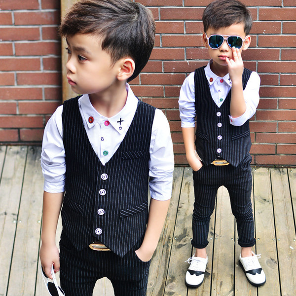 Suit For Boy 2pcs/set(vest+pants) Wedding Kids Boys Blazer Suits Boys Suits For Weddings Baby Suit Gentleman