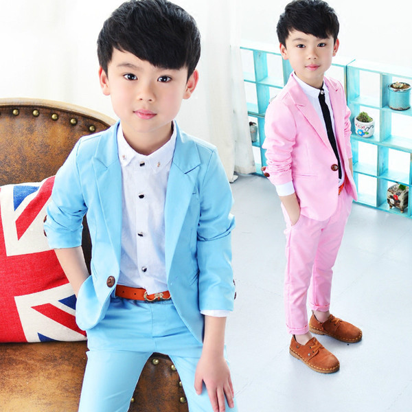 Children's Casual Suit for Boys Spring and Autumn Suit British Children's Tuxedo Flower Children's Suit for Two Sets