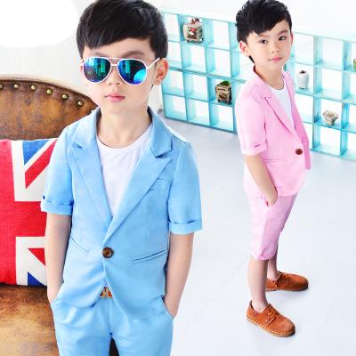 Boys Formal School Suit for Weddings Prince Kids Party Blazer Suit Boys Gentlemen Birthday Blazer Short Pants 2PCS Costume